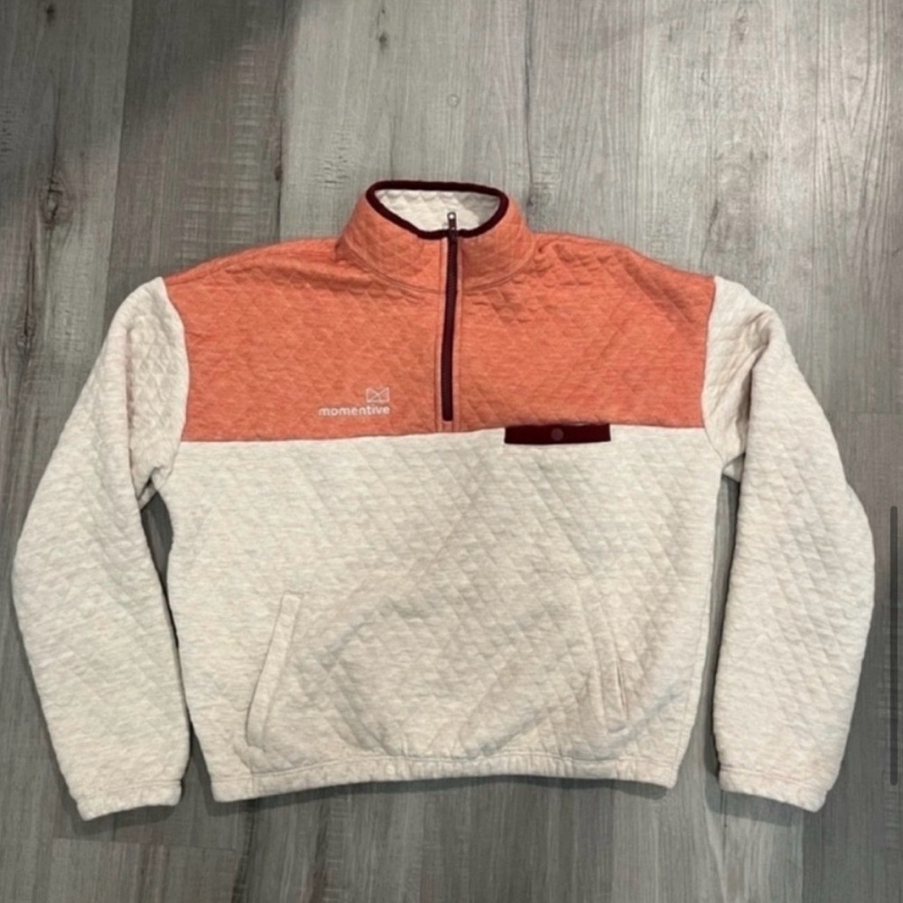 MARINE LAYER Corbet Quilted Colorblock
Half-Zip Pullover Sweater-Comfy-L - EUC